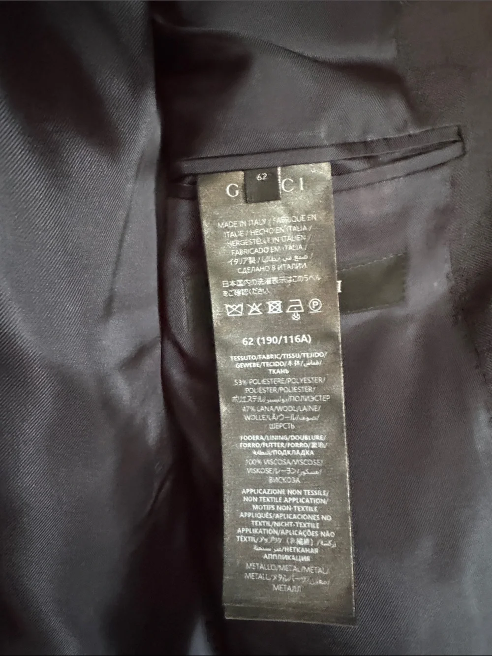 Gucci Black Men's Single-Breasted Sport Coat